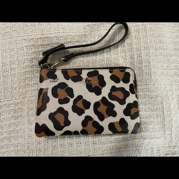 Coach.  Leopard print purse and wristlet . - Picture 2 of 2